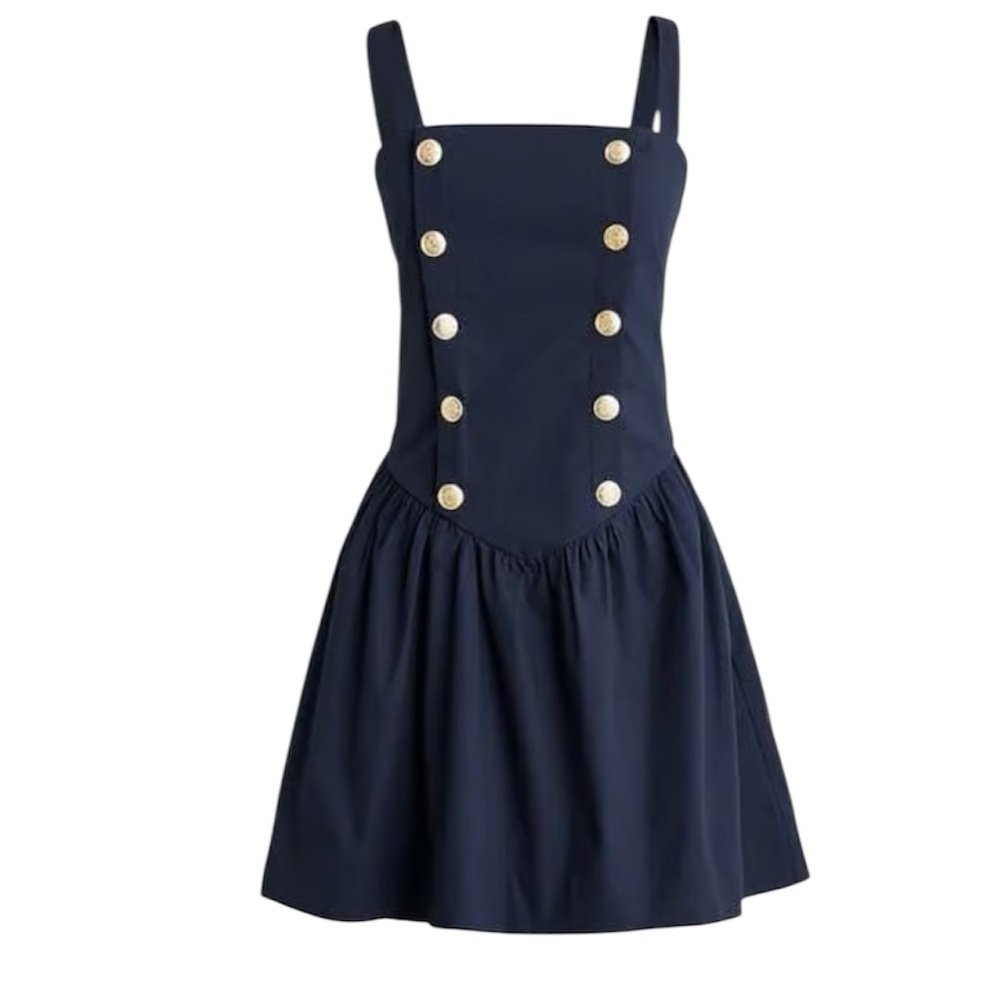 J. Crew Mini Sailor’s Dress in navy blue.
